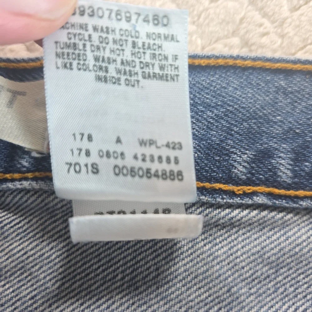 Levis 505 Regular Fit Jeans Mens 38x30 Medium Wash Blue Straight Leg Denim Y2K